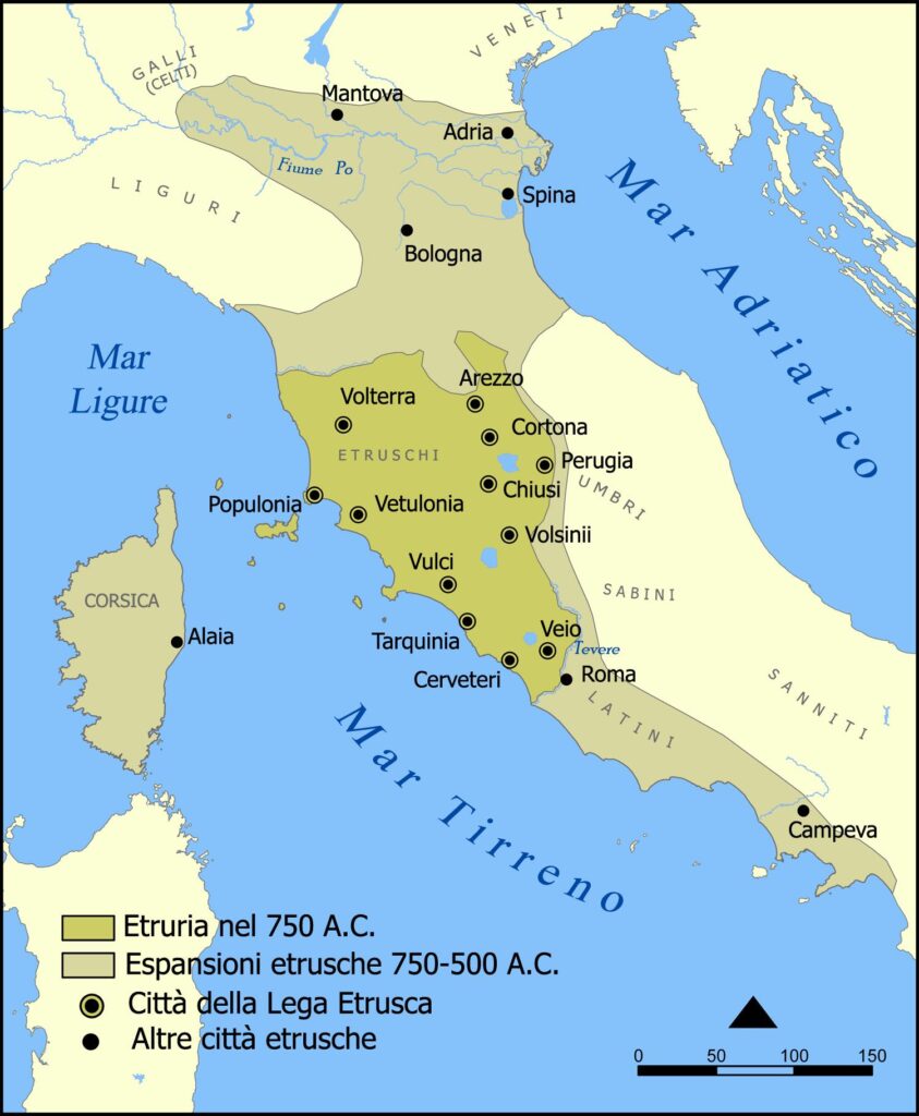 The Etruscans, Unraveling the Mysteries of Ancient Italy 1 etruscans map