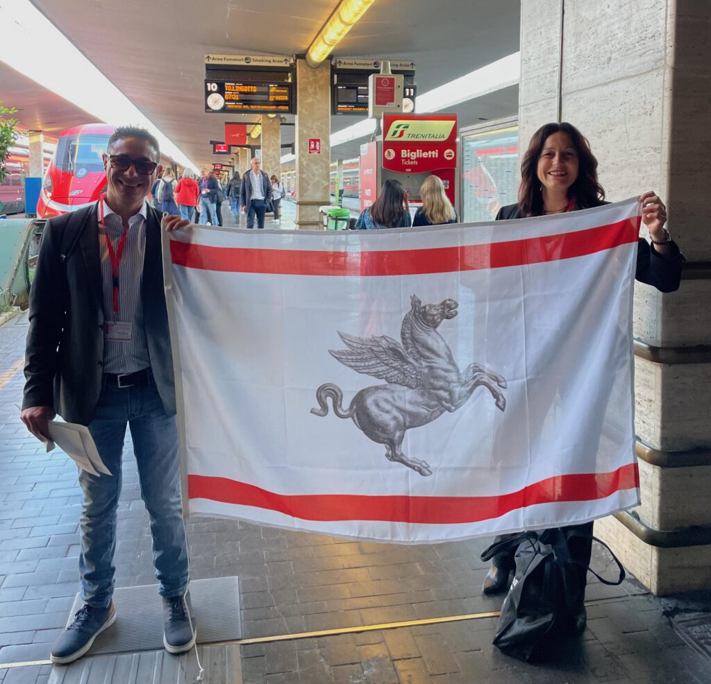 Reception by the Tuscany Region for boarding the Treno dei Lettori heading to the Turin Book Fair