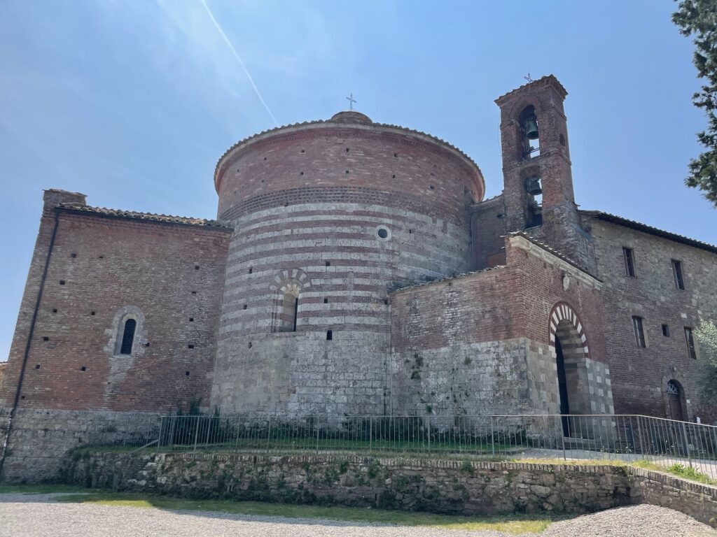 Montesiepi Chapel in Tuscany, where San Galgano’s sword in the stone is kept.