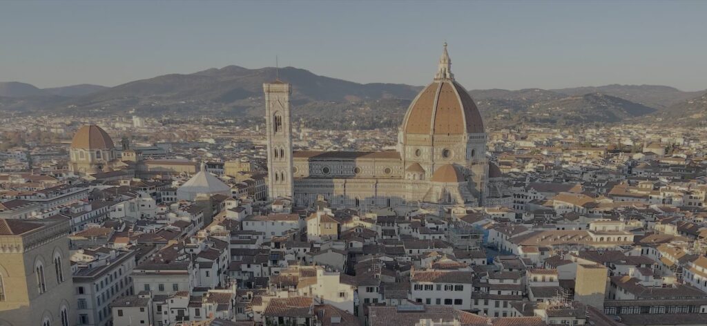 Panoramic view of Florence, Italy — a popular destination for visitors traveling from Pisa Airport to Florence, featuring the Cathedral of Santa Maria del Fiore, Giotto’s Bell Tower, and the surrounding historic center.
