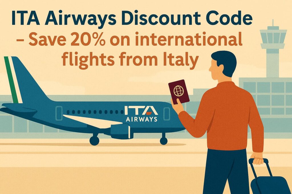 ITA Airways Discount Code: 20% Off Flights from Italy – This Week Only! 1 ITA Airways Discount Code: 20% Off Flights from Italy – This Week Only!