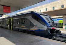 Eurail and Interrail 15% Off: Limited-Time Deal for Train Travel Across Europe Trenitalia regional train at an Italian station, illustrating the Eurail and Interrail 15% off promotion for rail travel in Europe.