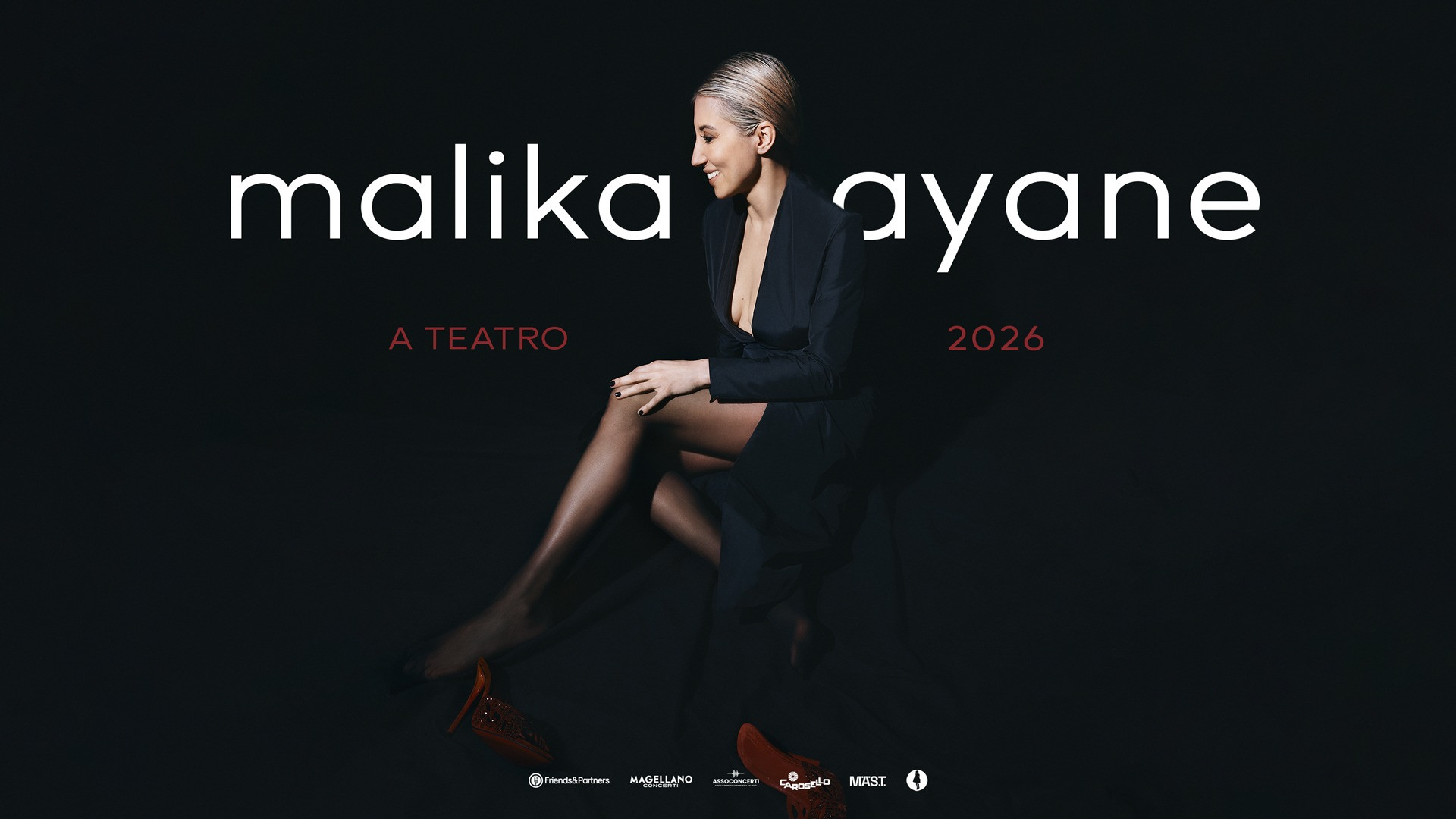 Malika Ayane in Florence: Tickets and Dates for the "A Teatro 2026" Tour 2 Malika Ayane, official poster for the A Teatro 2026 tour, coming to Florence on November 4